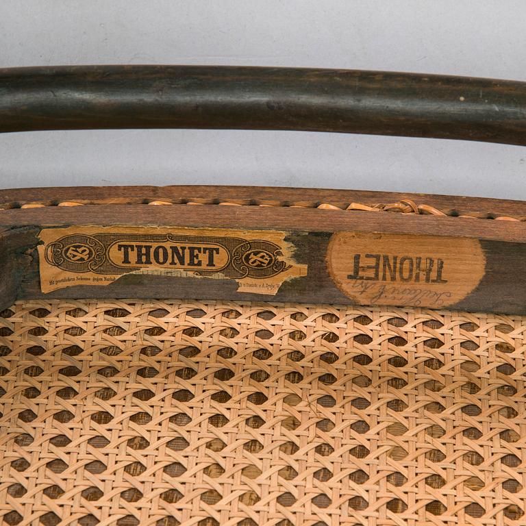 Thonet, a set of six chairs, an armchairs and a sofa, Austria, early 20th century.