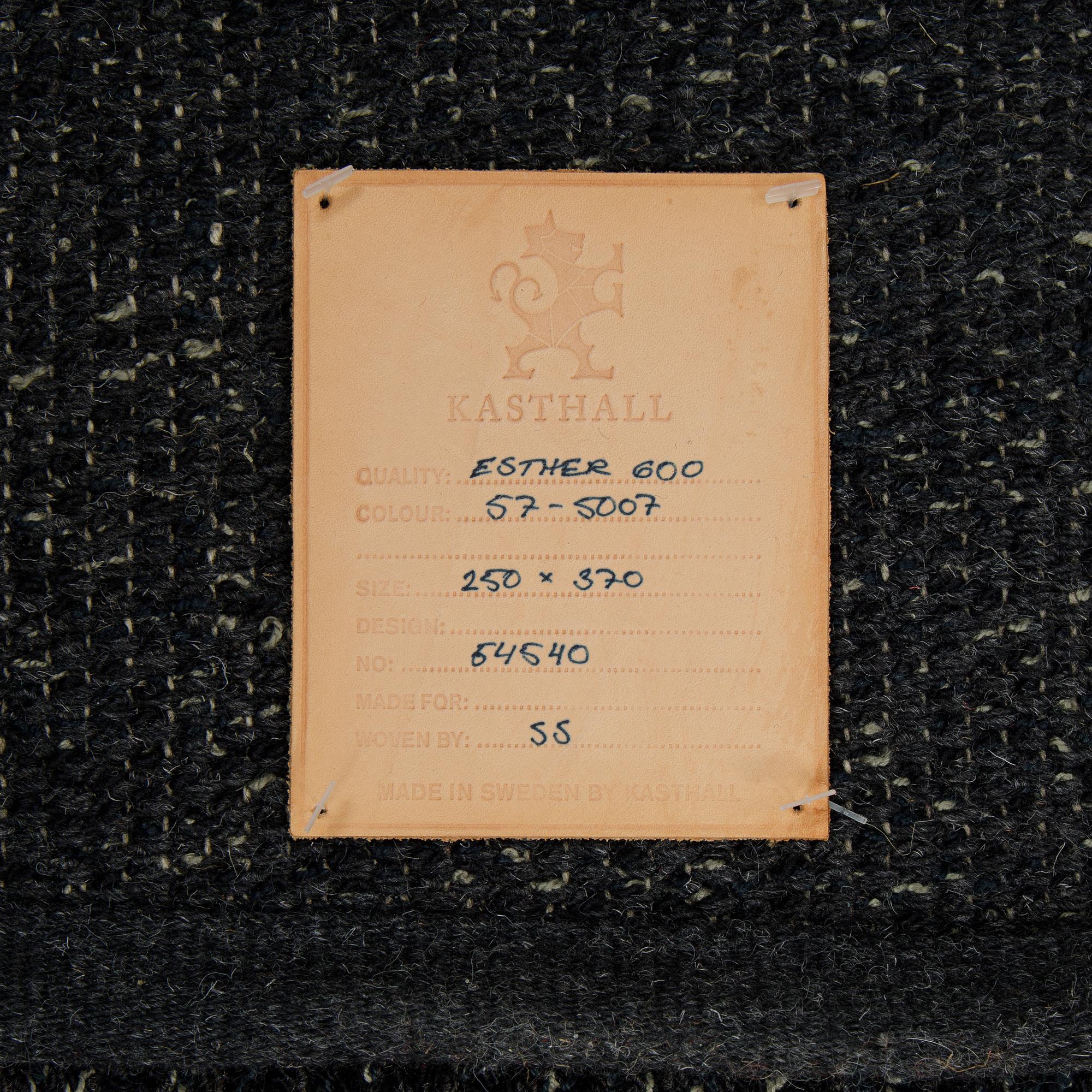 A carpet, "Esther 600", Gunilla Lagerhem Ullberg, Kasthall, ca 375 x 257 cm.