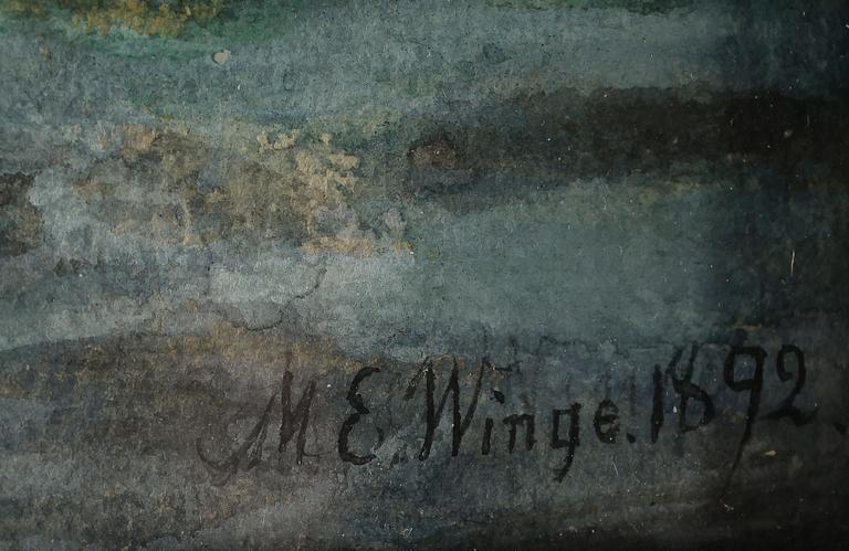 MÅRTEN ESKIL WINGE, gouache, signerad, daterad 1892.