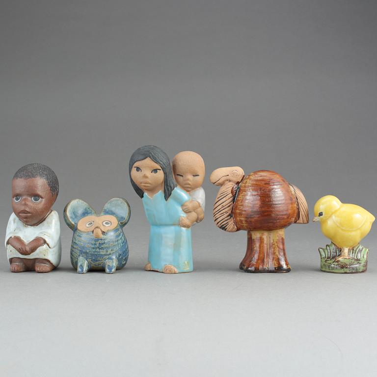 FIGURINER, 5st stengods, Lisa Larson, Gustavsberg.