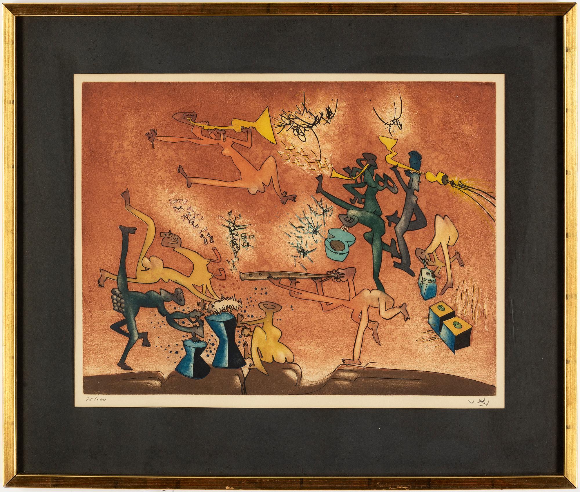 ROBERTO MATTA, etchings in colour, 3, signed 75/100.