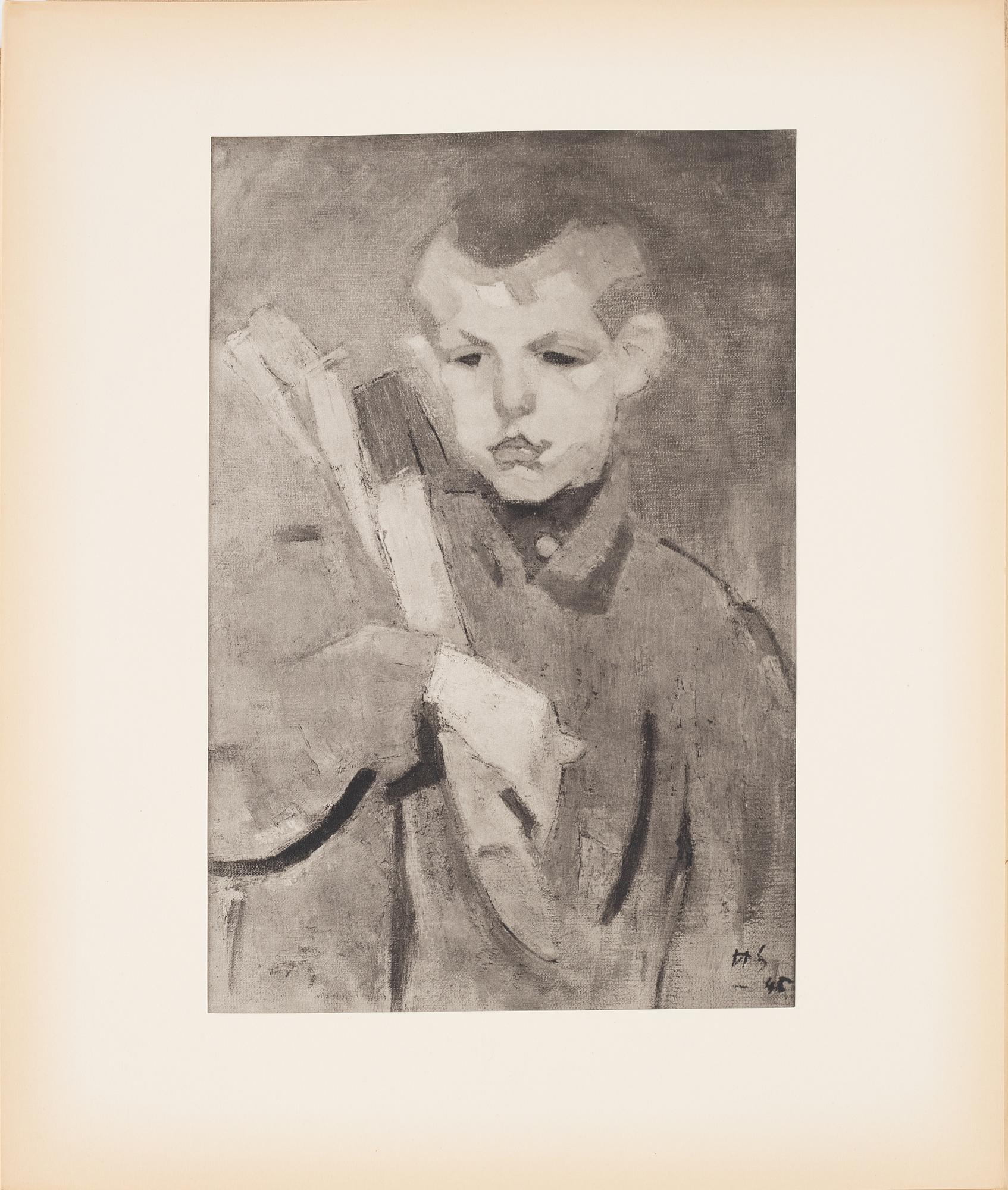 Helene Schjerfbeck, mapp med reproduktioner, 48 st. Nordisk Rotogravyr, Stockholm, 1945.