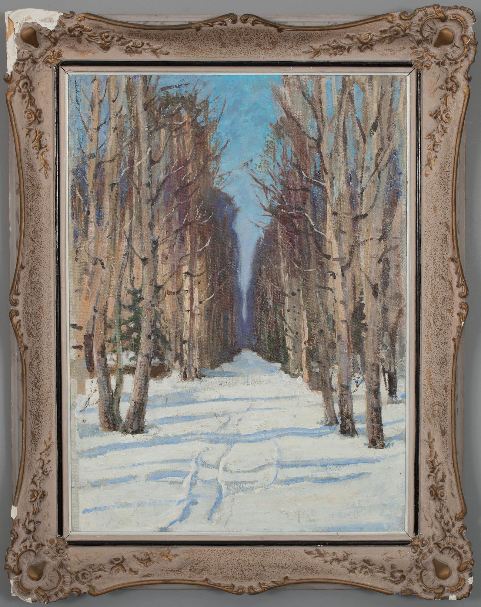 OKÄND KONSTNÄR, olja på duk, a tergo sign. Komarov.