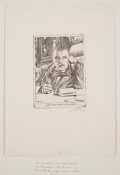 722. Anders Zorn, "Självporträtt med inskription 1904".