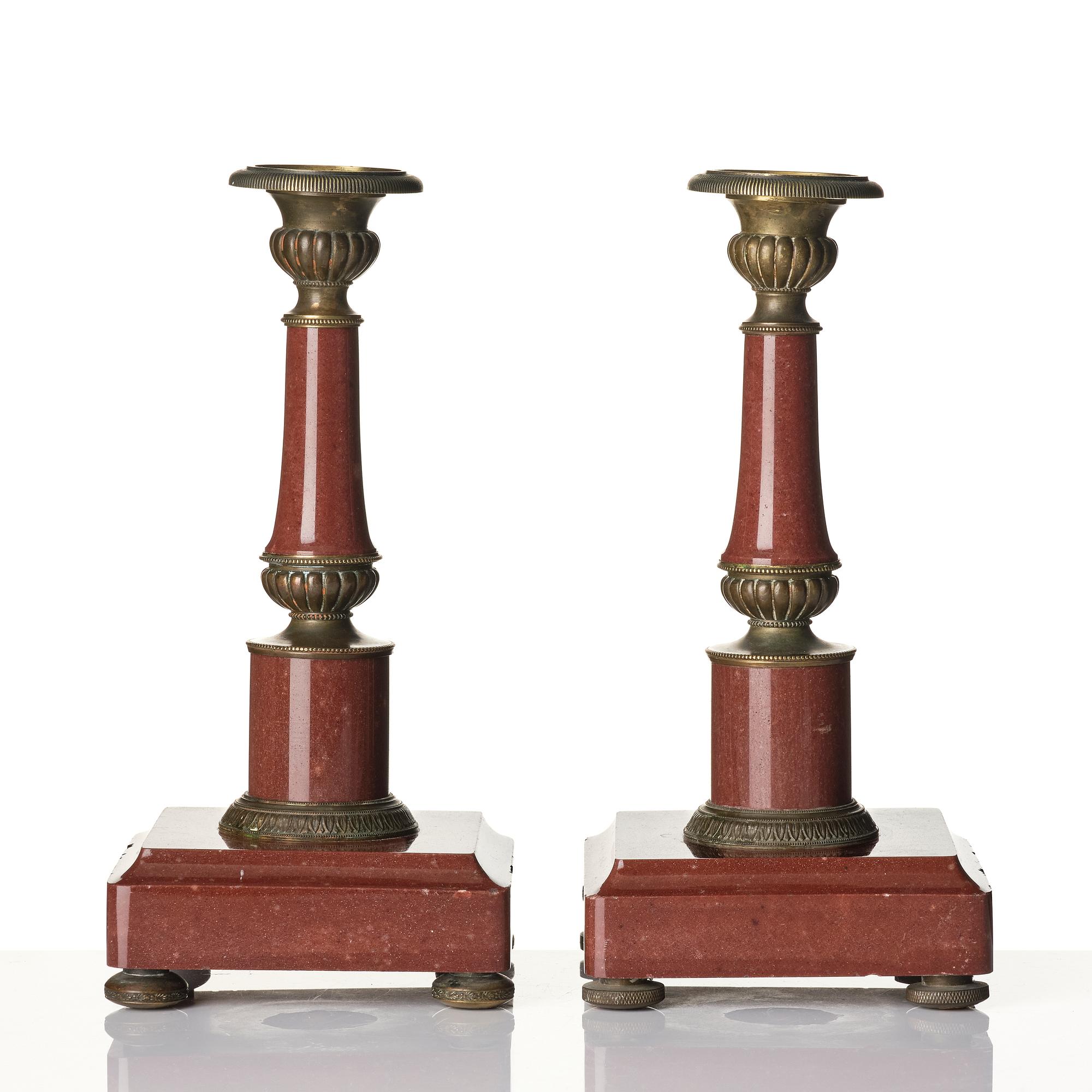 A pair of presumablu russian candlesticks.