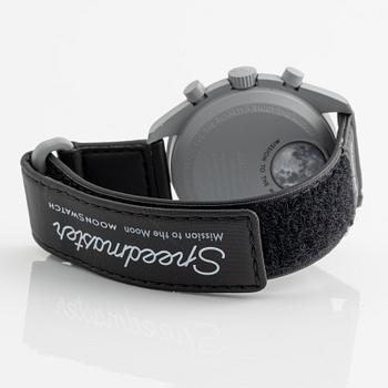 Swatch/Omega, MoonSwatch, "Mission to the Moon", chronograph, wristwatch, 42 mm.