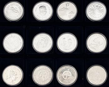 Minnesmynt, 24 st, Sverige, silver, 200 kr,