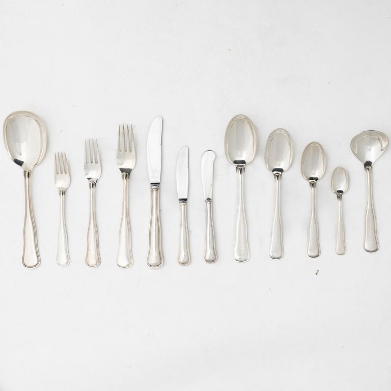 A Danish silver cutlery set, model 'Old Danish', Cohr, Swedish import mark (101 pieces).