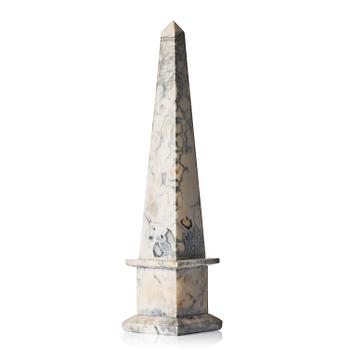 196. A Italian white marble obelisk, 20th century.