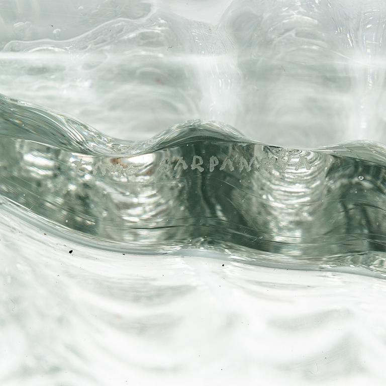 Timo Sarpaneva, skulptur, "Railo" (Råk) ur serien Finlandia signerad Timo Sarpaneva. Iittala 1964.