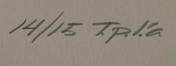 LARS HOLMSTRÖM, serigrafi, signerad och daterad -78, numrerad 14/15 t.p.l.á.