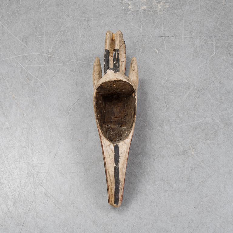 An African mask of 'Bobo'-style, late 20th century.