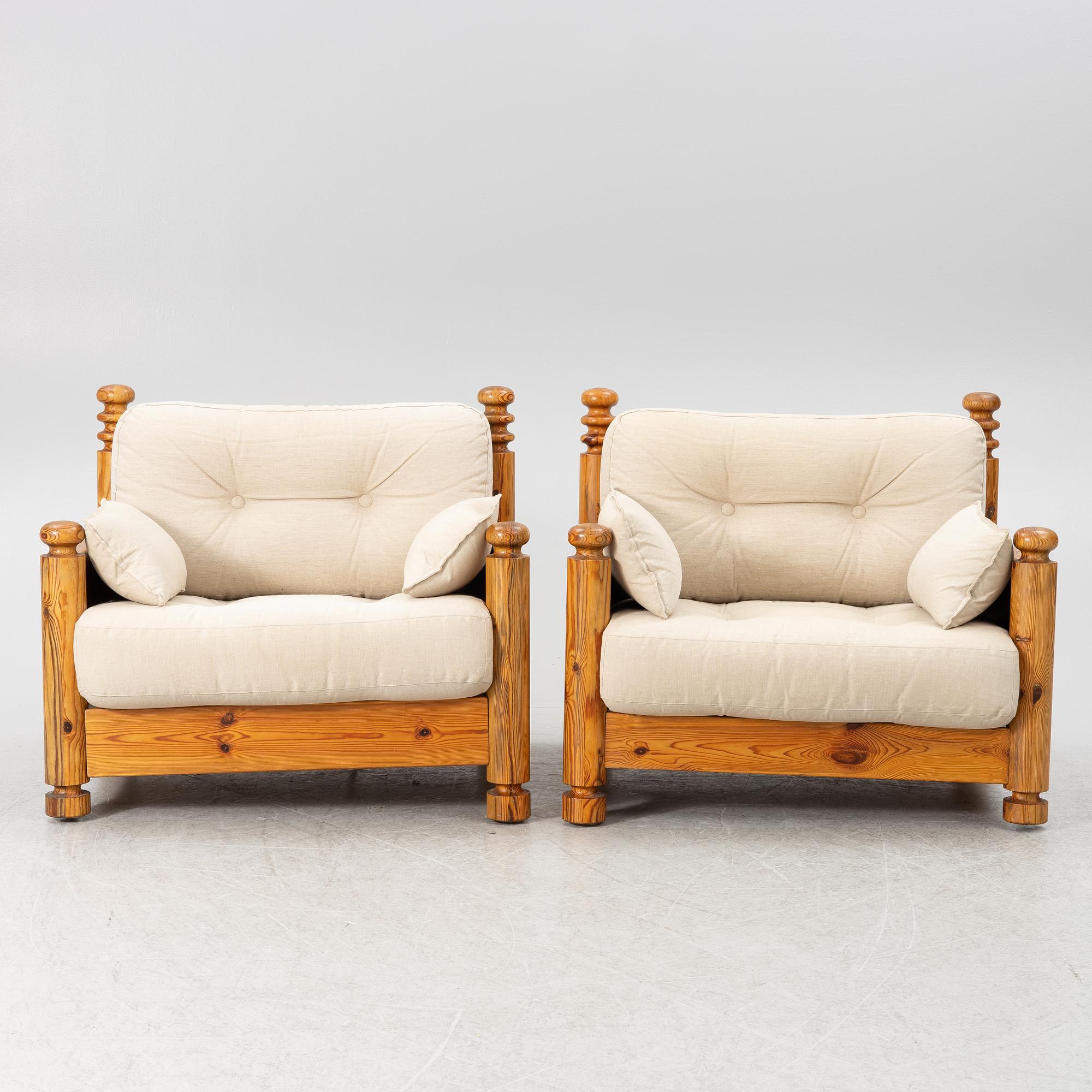 Uno & Östen Kristiansson, fåtöljer ett par, 1970-tal.