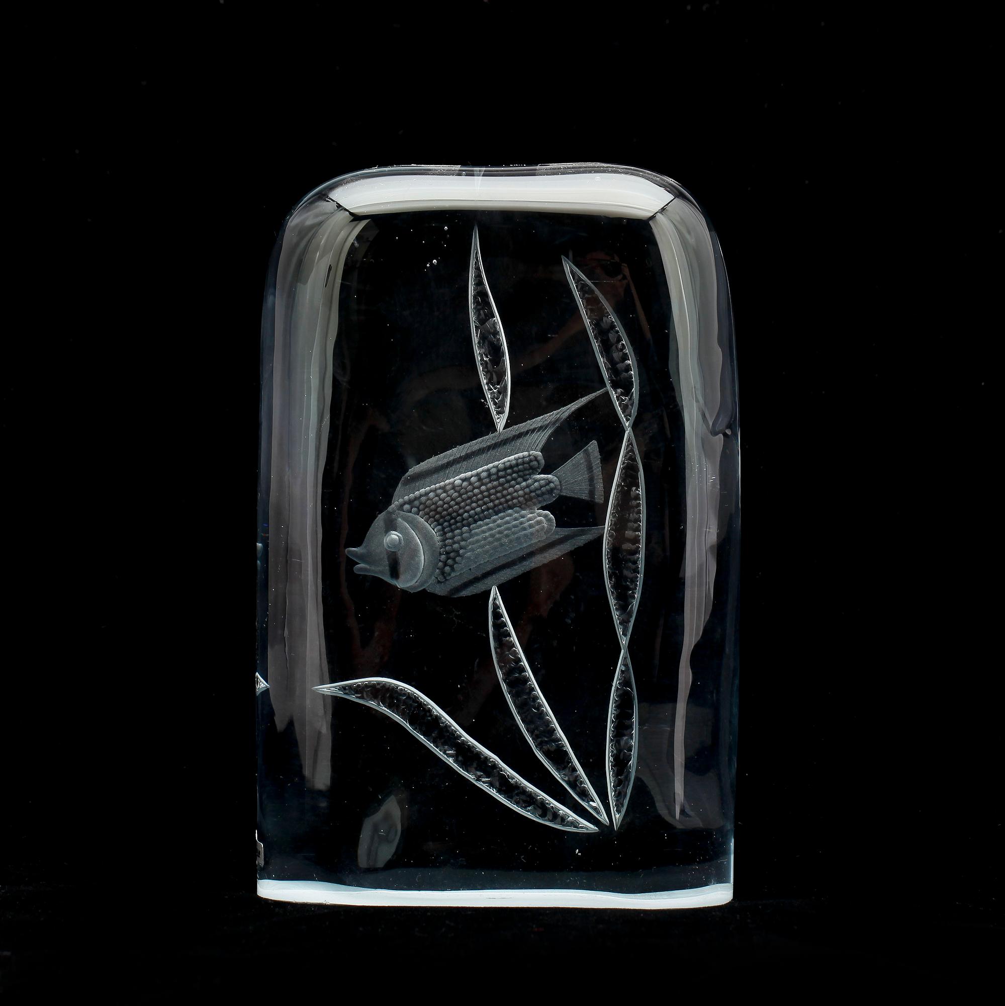 SKULPTUR, glas, Rune Strand för Strömbergshyttan, signerad undertill.
