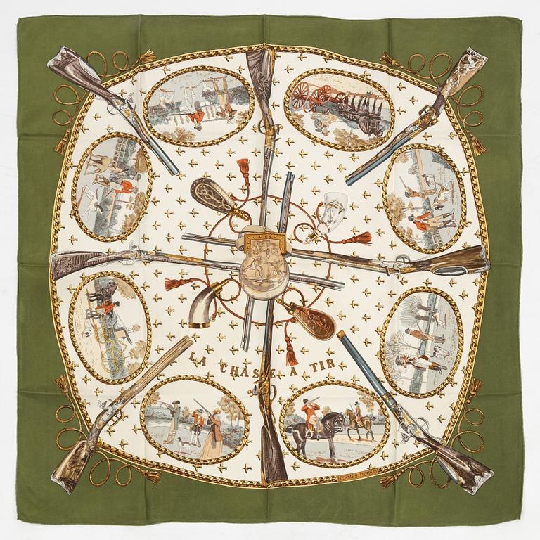 Hermès, scarf, "La Chasse a Tir".