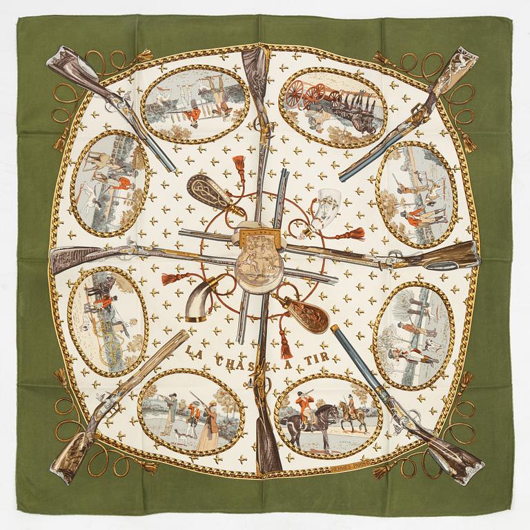 Hermès, scarf, "La Chasse a Tir".