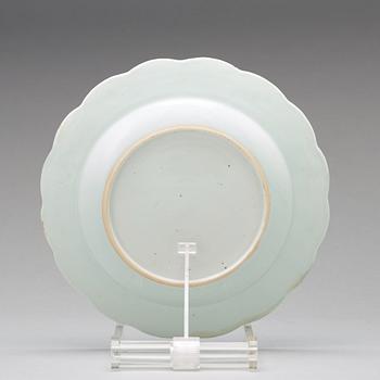 A set of 20 blue and white export porcelain dishes, Qing dynasty, Qianlong (1736-1795).