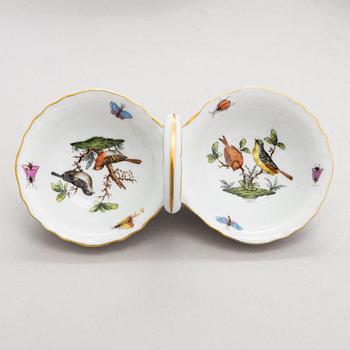 A 14-piece set of Herend 'Rotchild Bird' porcelain tableware, Hungary 1970s-1980s.