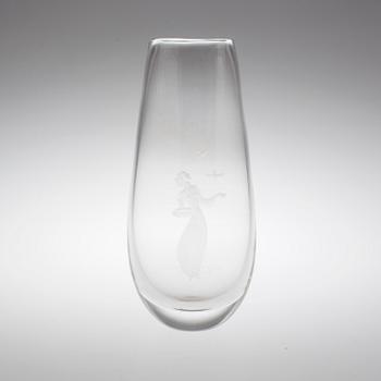 VAS, glas. Vicke Lindstrand, Elis Bergh och Gunnar Widholm, Kosta 1960-tal.