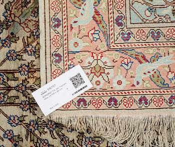 BÖNEMATTA, old, Kayseri, silke, ca 134 x 88 cm.