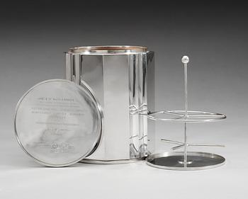 An Atelier Borgila sterling tobacco jar, Stockholm 1951.