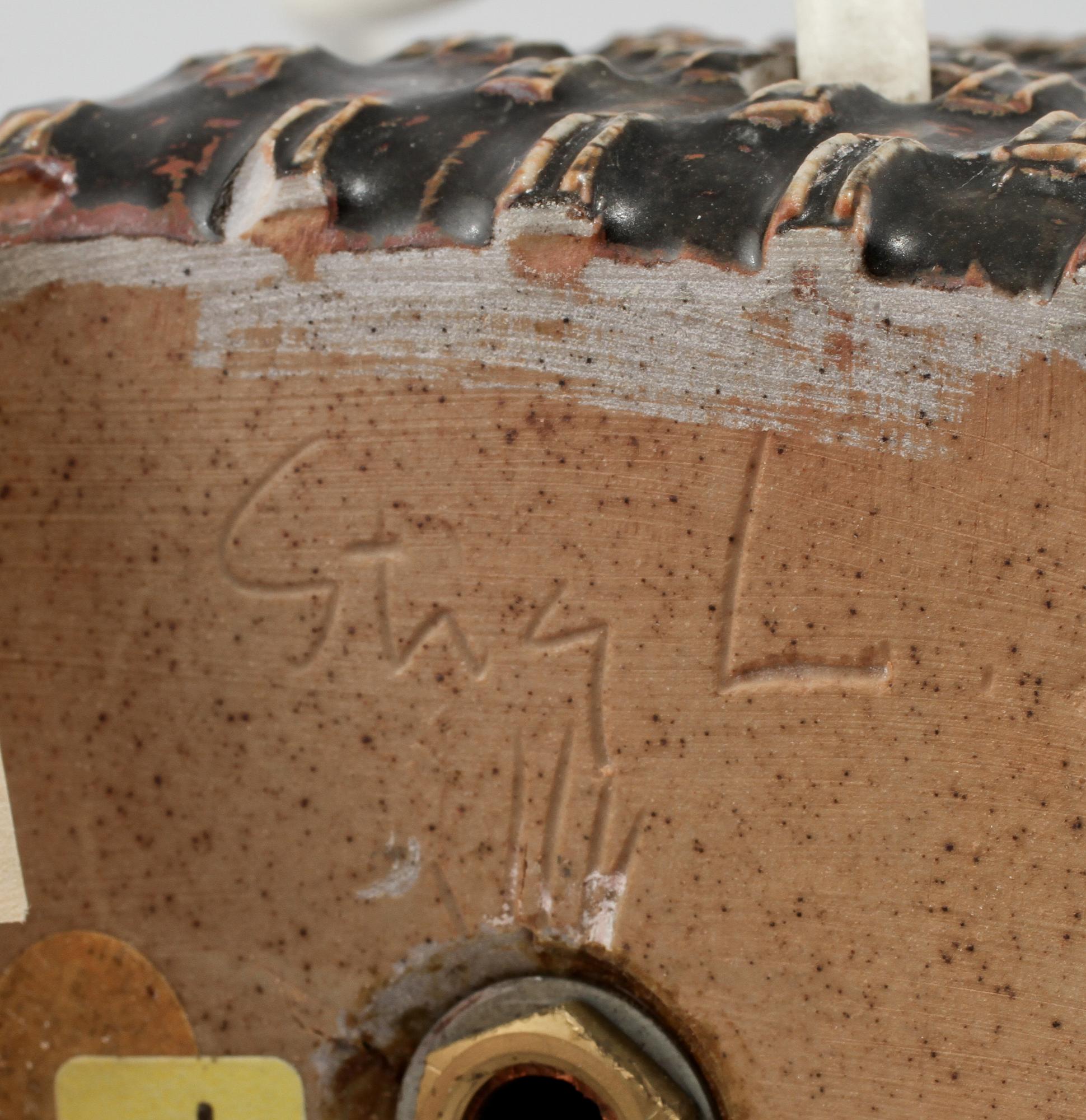 BORDSLAMPA, stengods, Stig Lindberg, Gustavsbergs studio, 1900-talets andra hälft.