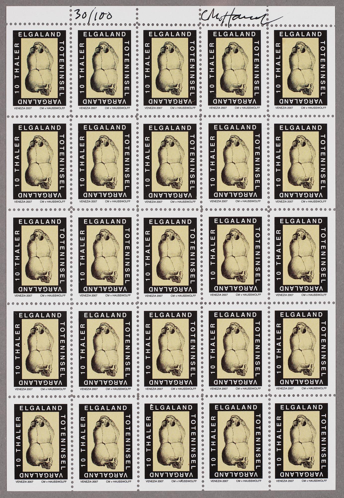 Carl Michael von Hausswolff, Stamps Elga Vargaland, Venice.