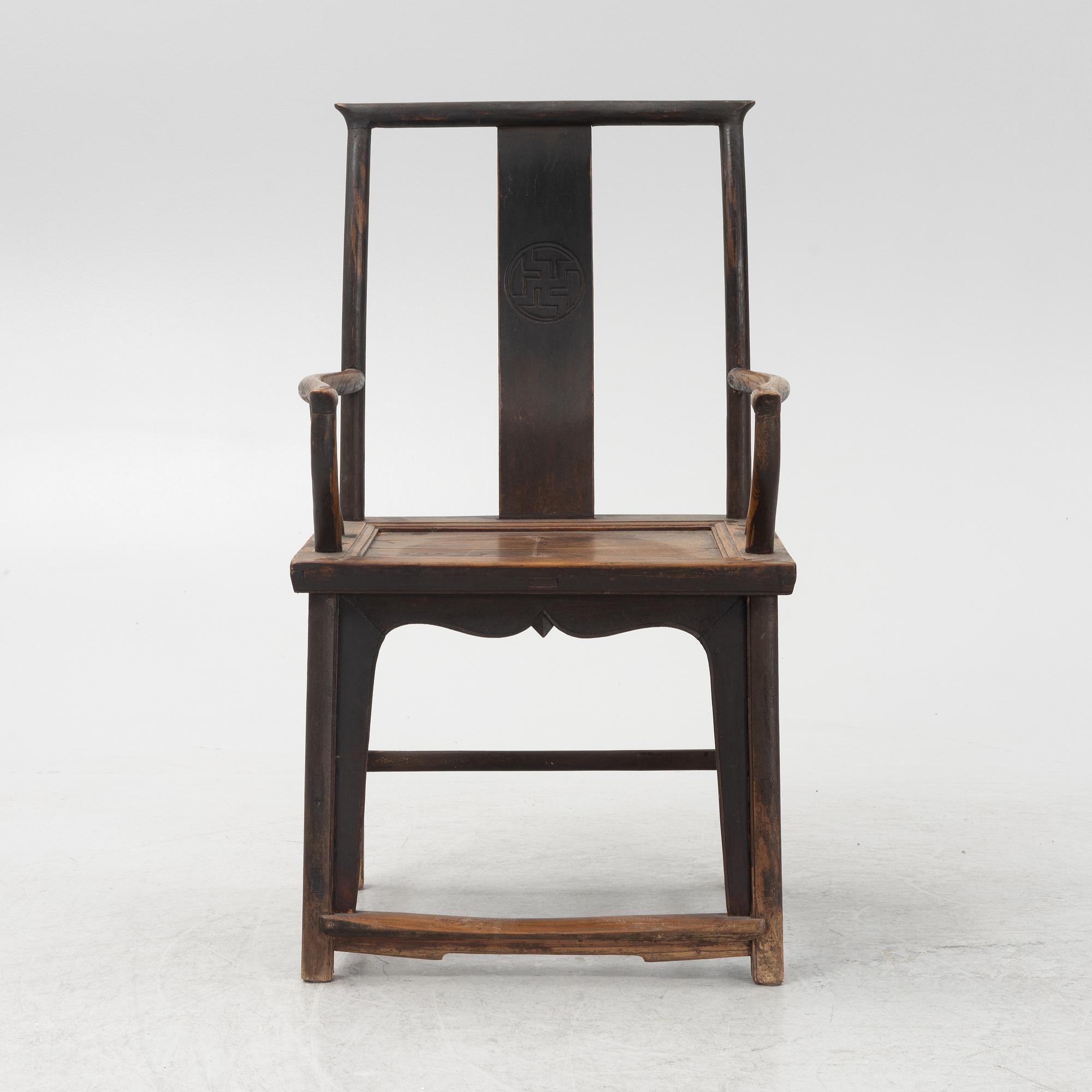 A hardwood armchiar, China, 20th century.