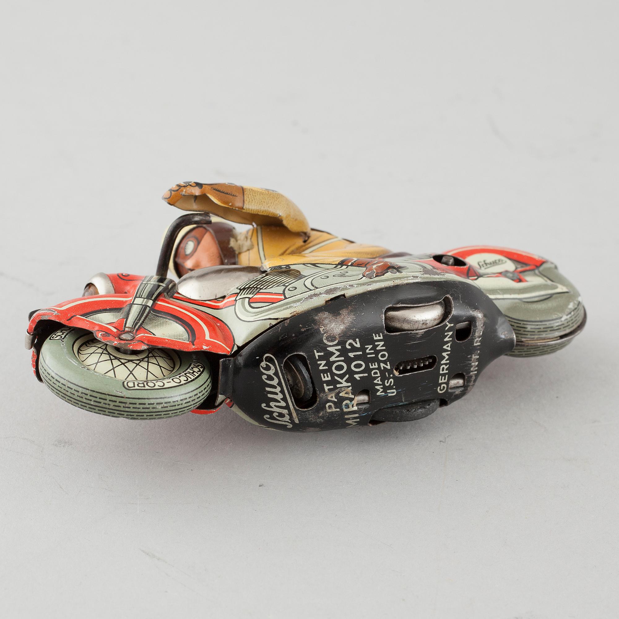 LEKSAK, Schuco Sport motorcykel, Tyskland, 1930/40-tal.