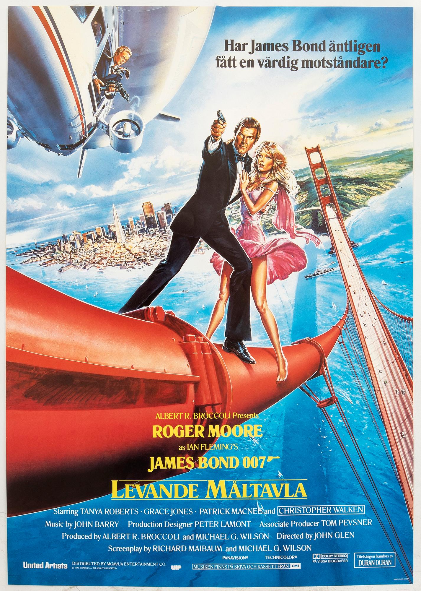 Film poster James Bond "A View to a Kill" 1985.