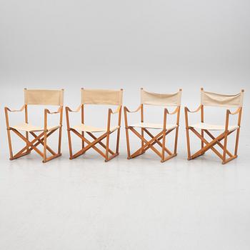 Mogens Koch, folding chairs/instructor's chair, 4 pcs, "MK 16", Källemo, Sweden and Interna, Denmark.