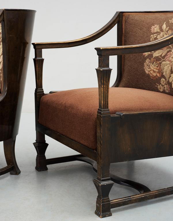 FÅTÖLJER, ett par, Art Deco, 1920-tal.