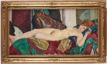 Carl Wilhelmson, Interiör med liggande modell.