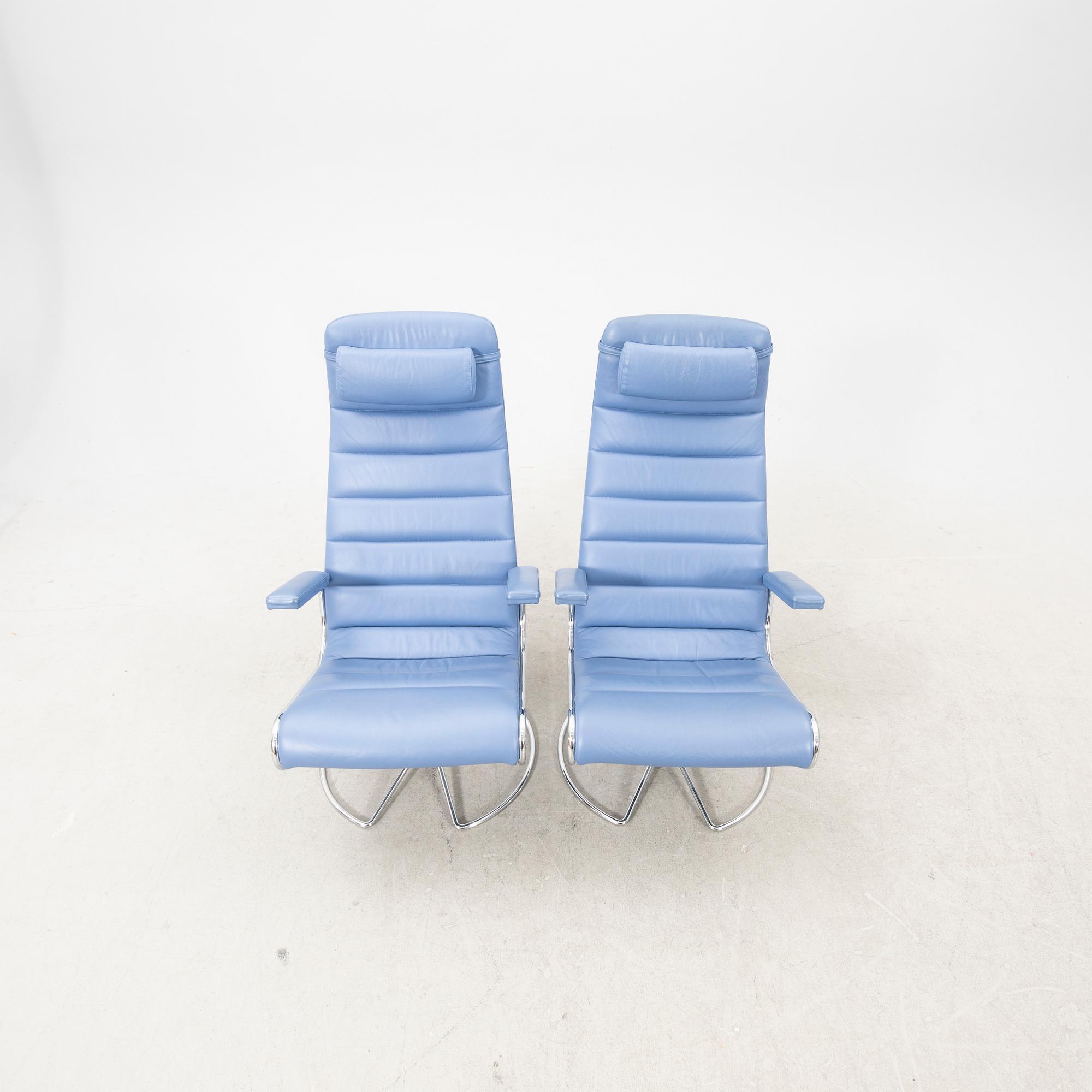 Bruno Mathsson, snurrfåtöljer 3 st, "Minister", Mathsson International, formgiven 1986.