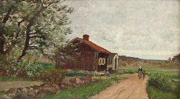 OSCAR TÖRNÅ, olja på pannå. sign o dat juni 1879.