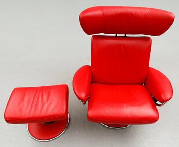 FÅTÖLJ OCH FOTPALL, Stressless Jazz, Ekornes, 1900-/2000-tal.