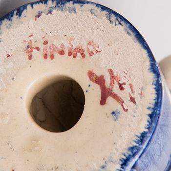 BIRDIE SAHLBERG, and ORVOKKI "OKKI" LAINE attributed to, ceramic figurines, 1+3 pcs, mid-20th century.