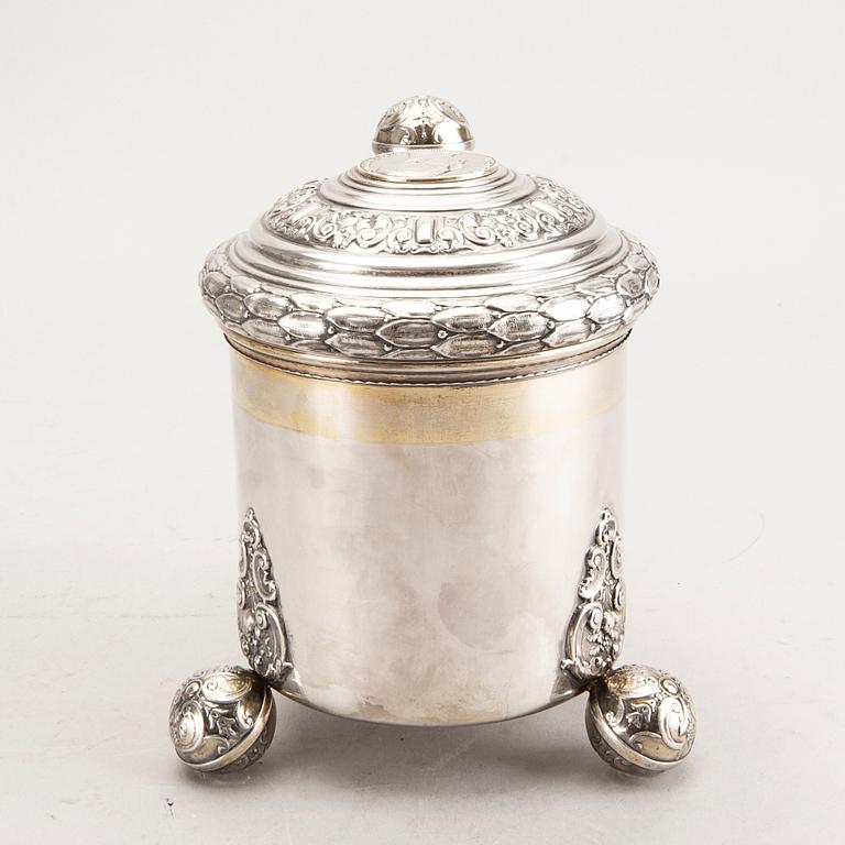 A Swedish 20th century silver tankard mark of CG Hallberg Stockholm 1951 weight 578 gr.