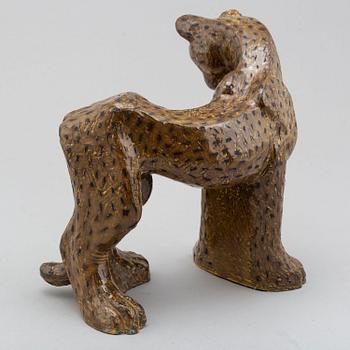 Vicke Lindstrand, skulptur, gepard, modell 3003, Upsala-Ekeby ca 1949.