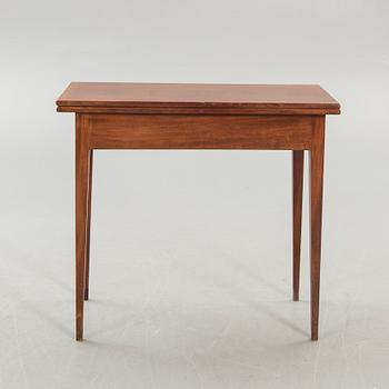 A late Gustavian mahogany game table first half of the 1800s.
