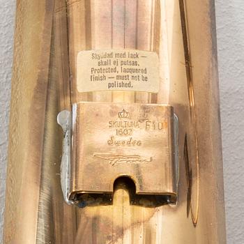 Pierre Forssell, wall sconces, a pair, "Reflex", Skultuna, 1990-94.