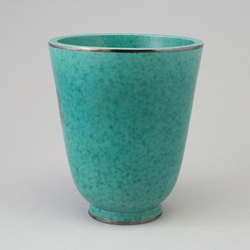 WILHELM KÅGE, a stoneware 'Argenta' vase from Gustavsberg, 1930's/40's.