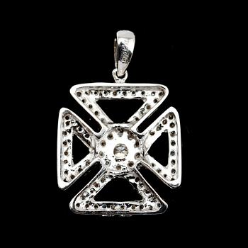 HÄNGE, 14 k vitguld, briljantslipade diamanter tot ca 0.60 ct.