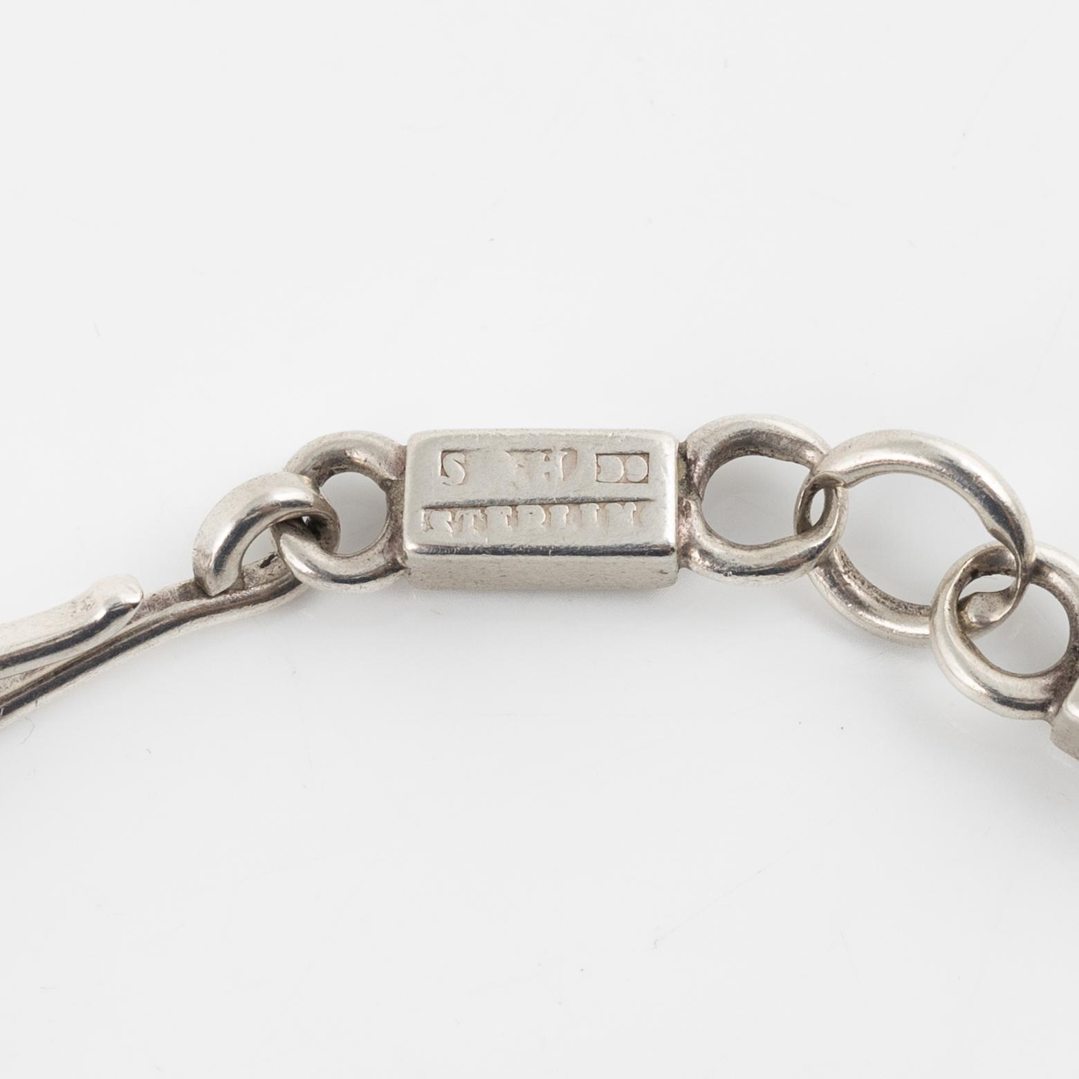 A Swedish Silver Bracelet, mark of Guld-& Silversmedjan Sven Börje H, Lund 1954.