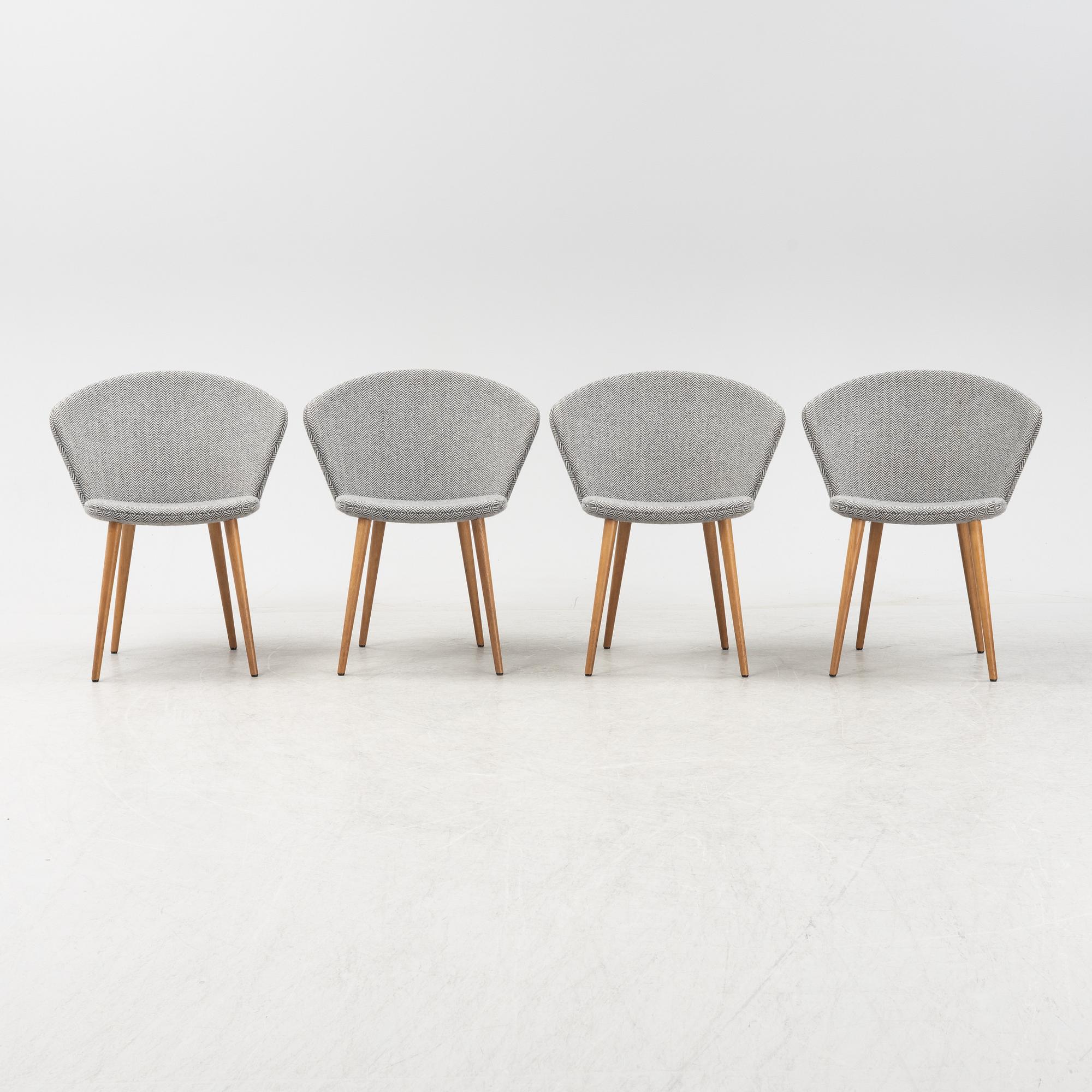 A set of four 'Miss Holly Upholstered' by Jonas Lindvall for Stolab designed 2018.
