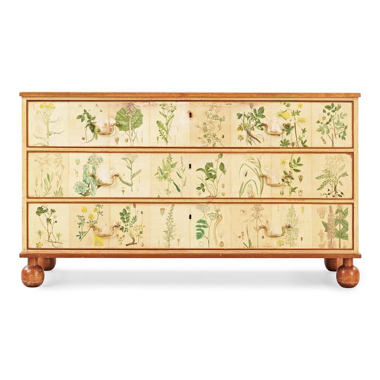 A Josef Frank 'Flora' chest of drawers, Svenskt Tenn, model 1050.