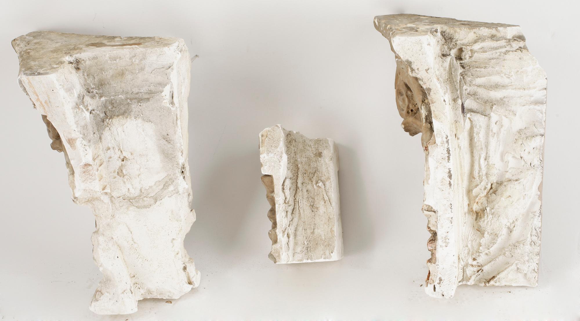 DEKORELEMENT, 6 st, gips, 1800/1900-tal.