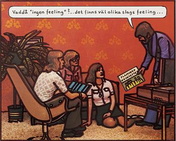 Jan Stenmark, collage, original for lithograph in colours, signed.