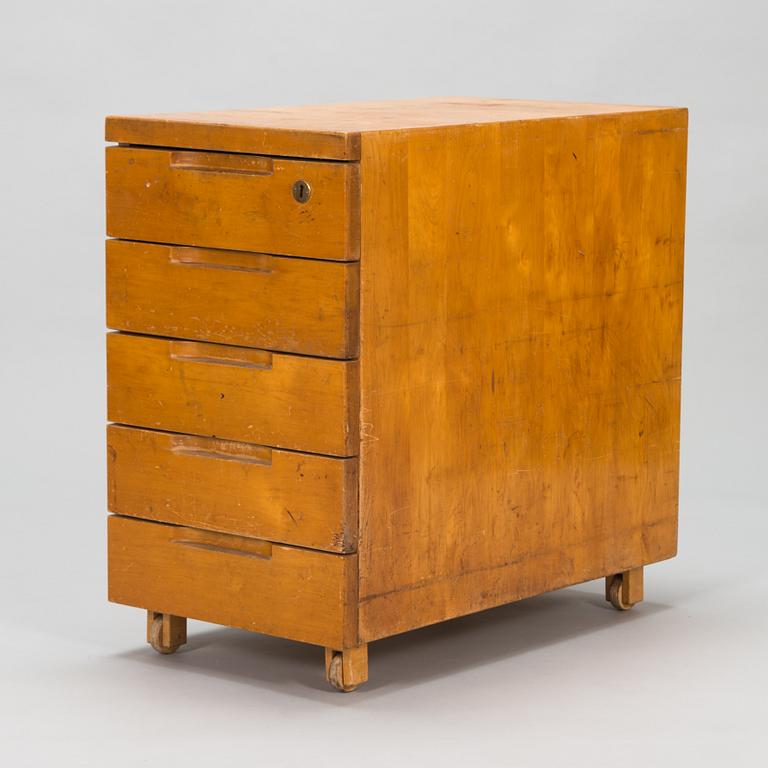 Aino Aalto, A mid-20th-century 'B96' drawer unit for O.Y. Huonekalu- ja Rakennustyötehdas A.B. Finland.