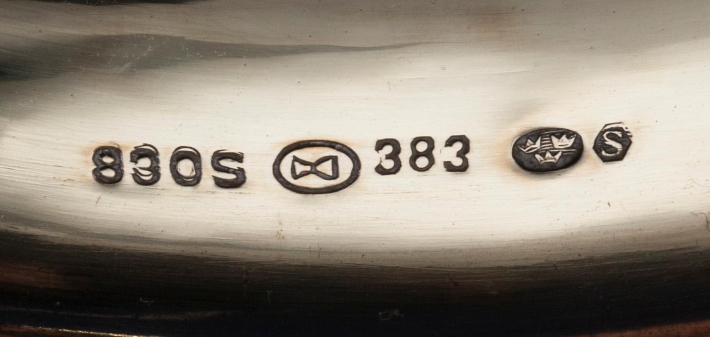 LJUSSTAKAR, ett par, förgyllt silver, svenska kontrollstämplar 1900-talets slut.